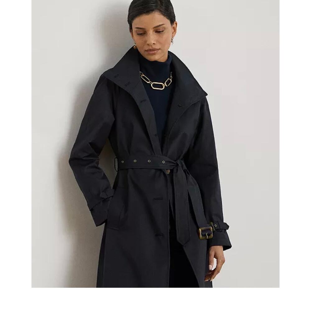 Lauren Ralph Lauren Women's Single Breasted Belted Trench Coat large NEW